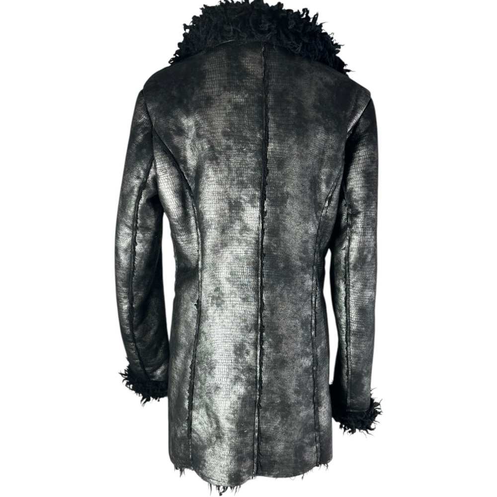 Monoreno Black Metallic Sliver Penny Lane Jacket Size Large - Picture 4 of 8